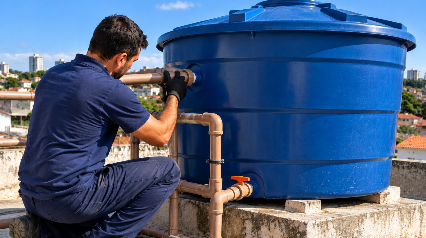 Serviço em caixa d'água em Campina Grande‑PB